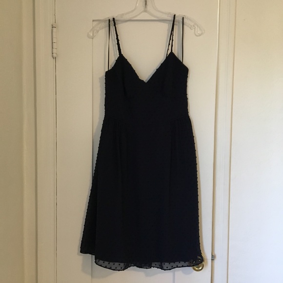 J. Crew Dresses & Skirts - JCrew Navy Cameron Dress in Swiss Dot & POCKETS!